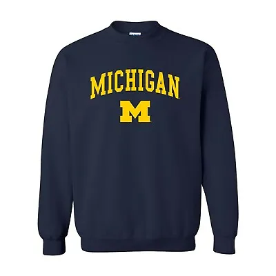 Michigan Wolverines Arch Logo Crewneck Sweatshirt - Navy • $43.99