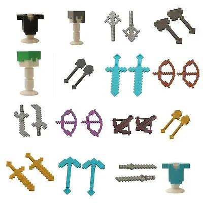 LEGO Minecraft Weapons - Axe - Sword - Shovel Bow Breastplate Helmet • $2.50