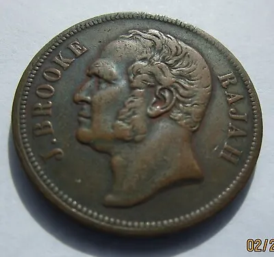 1863 Sarawak One Cent Malaysia • $50