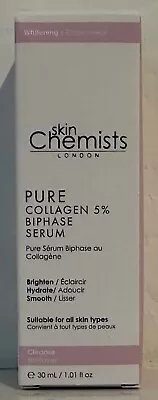 Skin Chemists Pure Collagen 5% Biphase Serum 30 Ml 1.01 Fl Oz Sealed NIB AllSkin • $28.88