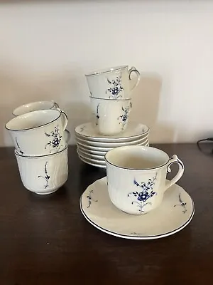 Villeroy Boch Vieux Luxembourg Demitasse Cups & Saucers 7 Each New Never Used! • $139.99