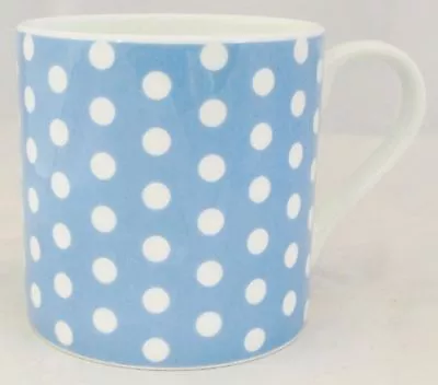 Light Blue Dots Mug Fine Bone China Large Capacity Balmoral Blue Mug Decorate UK • £11