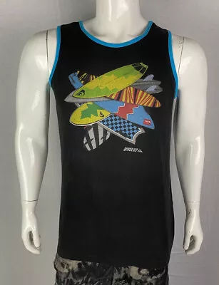 Quiksilver Black Front Surfboard Graphic Tank Top Men's Size XL • $12.99