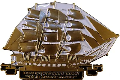 USS Constitution Navy Challenge Coin GOLD EDITION X  117 • $15.99