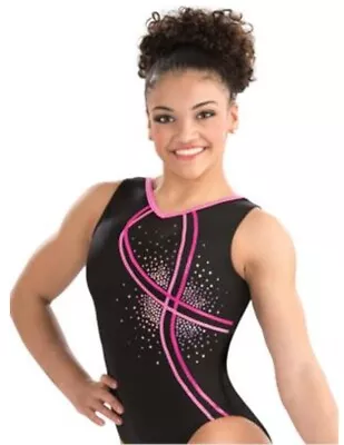 Gymnastics Leotards GK Elite GK Pink Black Breast Cancer Collection • $25