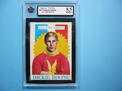 1960/61 Topps Nhl Hockey Card #81 Dickie Boon Atg Ksa 8.5 Nm/mint+ Sharp!! 60/61 • $174.99