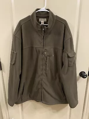 Duluth Trading Jacket Mens 3XL Tall Brown Full Zip Fleece (discolorations) • $12