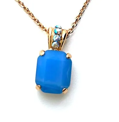 Mariana Necklace Pendant Shimmering Vitrail Light & Blue Opal Austrian Crysta... • $67