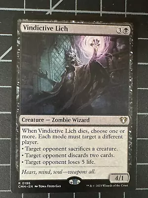 Vindictive Lich Commander Masters 0196 MTG NM+ NP • $1.25