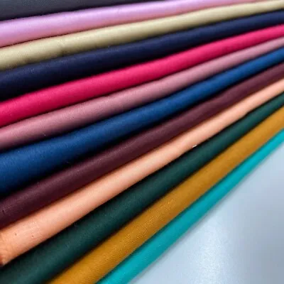 £1.99 • Buy 100% Cotton Sateen Curtain Lining Dress Craft Premium Fabric 44  By The Meter 