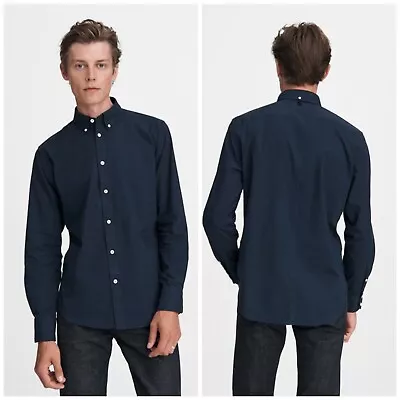 NWT $195 Rag & Bone Fit 2 Tomlin Poplin Button Down Shirt In Navy Size: M • $74.40