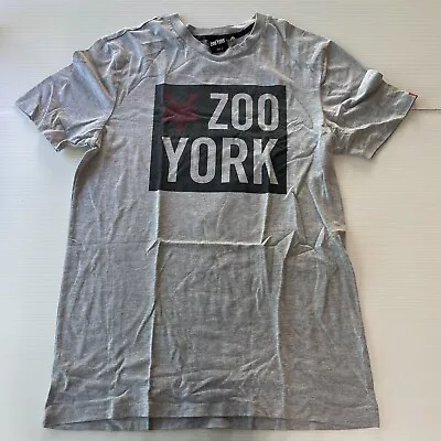 Zoo York Logo T Shirt Mens Size S Grey Casual Style Fashion Fit Summer • £20.42