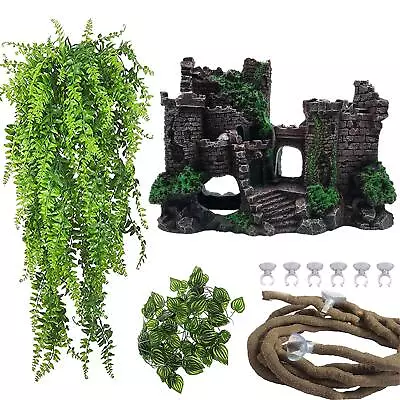 Resin Classical Castle Reptile Habitat Decorations Lizard Hideouts Cave Terra... • $27.57