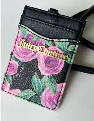 Juicy Couture Moody Garden Black Unchain My Heart Lanyard / ID Card Holder • $16