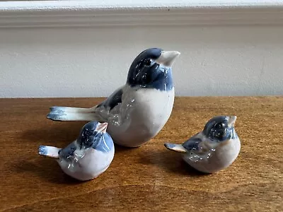 Vintage Dissing Keramik Hovedgaard Denmark Blue Bird Family Figurines • $15.99