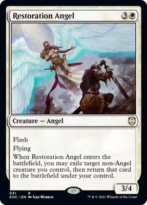Restoration Angel Kaldheim Commander PLD White Rare MAGIC MTG CARD ABUGames • $1.44