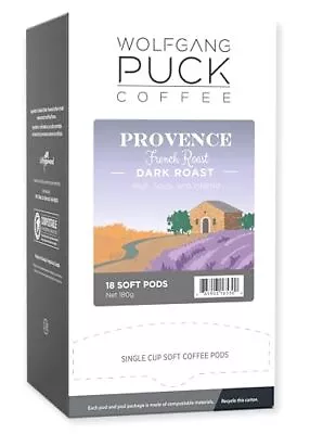 Wolfgang Puck Coffee Provence French Roast Gram Coffee 9.5 Gram Pods 18 Count • $12.89