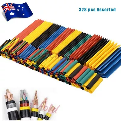 328 Pc Heat Shrink Tubing Electric Insulation Tube Heat Shrink Wrap Cable Sleeve • $7.59