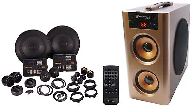 Pair Kicker 51KSS504 5.25  Car Audio Component Speakers+Bluetooth Home Speaker • $237