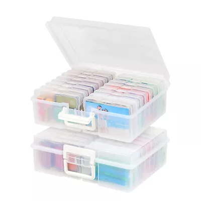 IRIS USA 2 Pack 4  X 6  Photo Storage Craft Keeper With 16 Organization Cases • $44.99