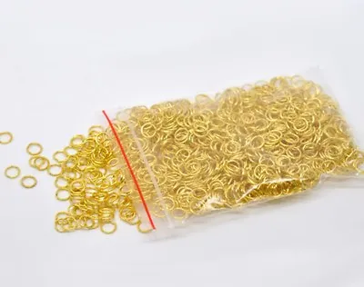 200 Gold Plated Jump Rings 3mm 3.5mm 4mm 5mm 6mm 7mm 8mm 9mm 10mm - GP • £1.49