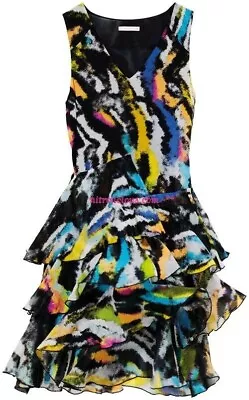 Matthew Williamson H&m Rare Silk Ruffle Dress Small Uk 10 Us 6 Small Bnwt • $98.64