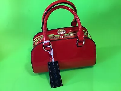 La Terre Women’s Handbag Purse Small Red W/Gold • $49