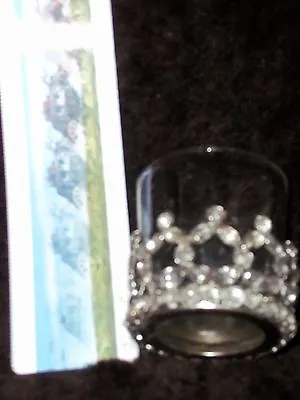 GLASS Diamond BLING Candle Holder  Centerpiece • $11
