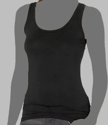 $95 Majestic Paris Women's Black Solid Sleeveless Scoop Neck Tank Top Size 3 • $30.78