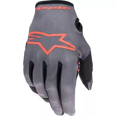 NEW Alpinestars Radar Magnet/Neon Red Kids Motocross Dirt Bike Gloves  • $30