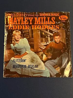 Walt Disney Hayley Mills-Eddie Hodges Flitterin'-Beautiful Beulah 45 Record1963 • $4.99