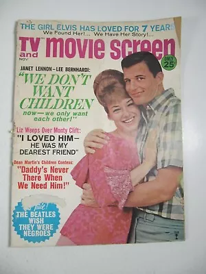 TV And Movie Screen Magazine November 1966 Janet Lennon Montgomery Clift Beatles • $7.96