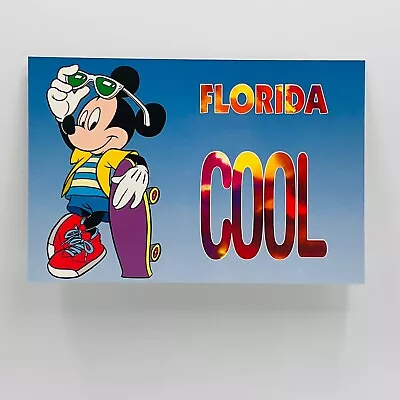 VTG Postcard Mickey Mouse Disney World Florida Beach Color Photo Posted 90s • $19.89