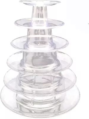 6 Tier Macaron Tower Stand For Wedding Birthday Party Plastic Display Stand Fo • $24.52