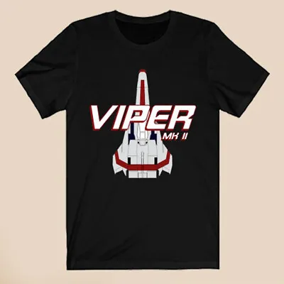 Battlestar Galactica Viper Ship Logo Men's Black T-Shirt Size S-5XL • $16.99