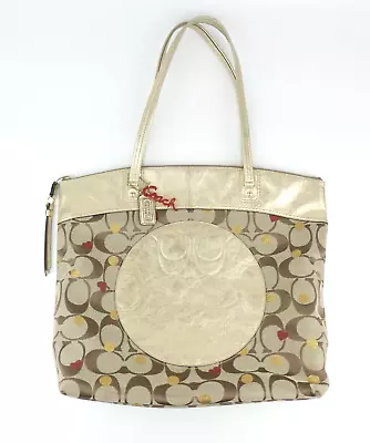 Coach Laura Signature Khaki Secret Admirer Tote F18870 • $110