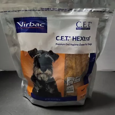 Virbac C.E.T. Hextra Premium Oral Hygiene Chews 30 Ea Dogs 11-25 Lbs Small 7/26 • $25.99