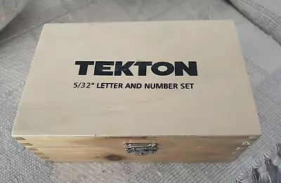 UNUSED OPEN BOX TEKTON 36 Piece 5/32” LETTER & NUMBER PUNCH/ STAMP SET NIB • $19