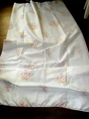 VINTAGE ROSE PRINT SHOWER CURTAIN WHITE PASTEL PRINTS 70  X 70  Ashley / Kidston • £19.99