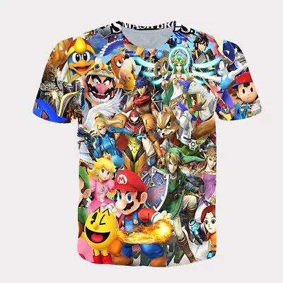$15.95 • Buy T Shirt Cartoon Nintendo Collection Mario Double Unisex Sided Printed Size L M S