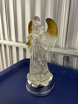 Lighted Angel Snow Globe Figurine Acrylic Multicolored Lights • $23.90