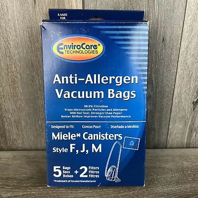 Miele Canister Vacuum Anti-Allergen Filtration Type FJM Bags 5 Pk - C205 • $15.99