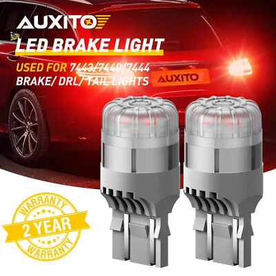 $12.99 • Buy AUXITO 7443 7444 Red LED Bulb Brake Tail Stop Parking Light 7440 T20 Bright Lamp