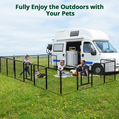 $142.99 • Buy 16 Panels High RV Dog Playpen Dog Pen Dog Fence Exercise Outdoor/Indoor 