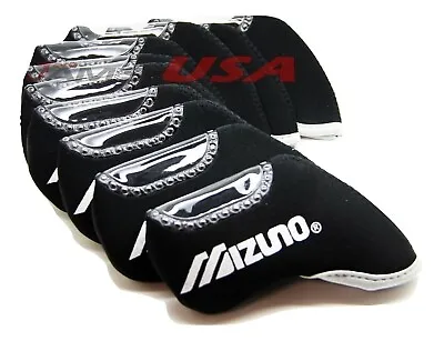 Mizuno Black Iron HeadCovers 10 Pcs Golf Set Head Cover Club For Mizuno/Neoprene • $17.75