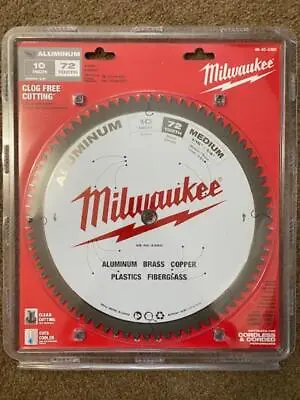 $42 • Buy Milwaukee 48-40-4360 10  Aluminum Metal Cutting Carbide Circular Saw Blade 72t