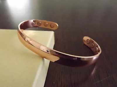 Copper Magnetic Dome Bracelet Arthritis Therapy Energy Cuff Men & Women 8 Magnet • $11.50