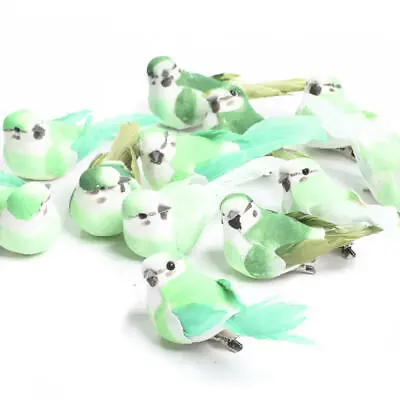 Colorful Green Ombre Faded Artificial Mushroom Birds • $27.29