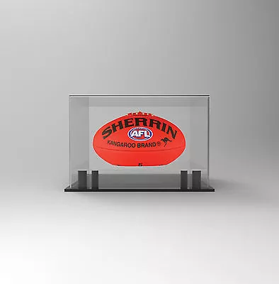 Premium Football AFL Deluxe Acrylic Perspex Display Case  Silver Mirror Display • $98