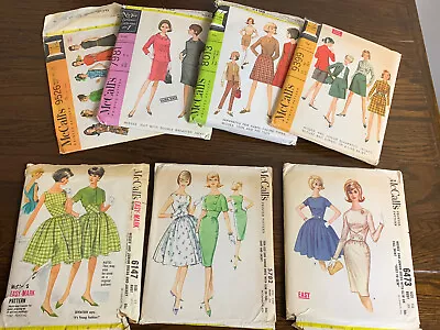 VTG 1960s Lot Of 7 McCall's Sewing Patterns Dresses Suits Misses Szs • $12.99